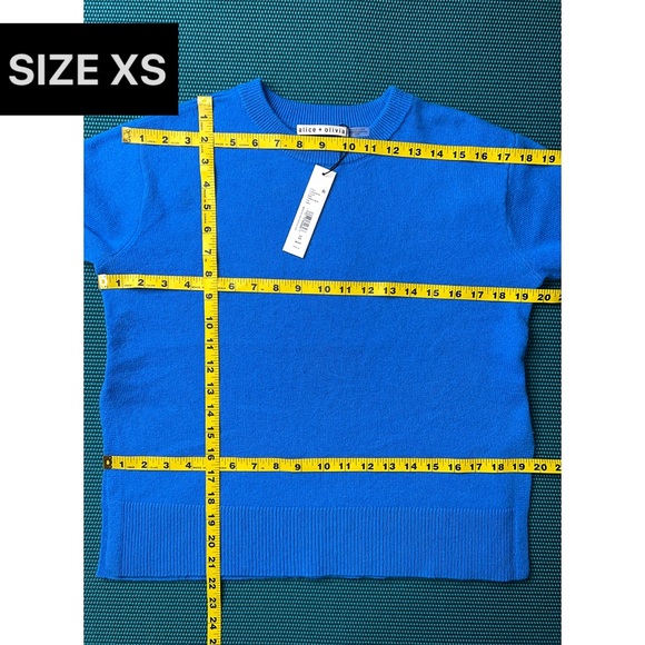 Alice + Olivia Angie Wool & Cashmere Blend Blue Pullover Sweater - Picture 7 of 14